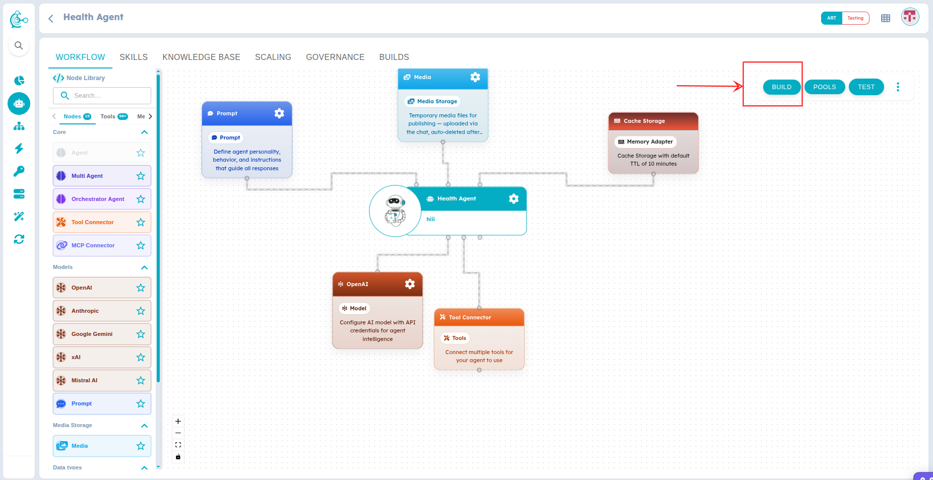 Figure 1: Click on build