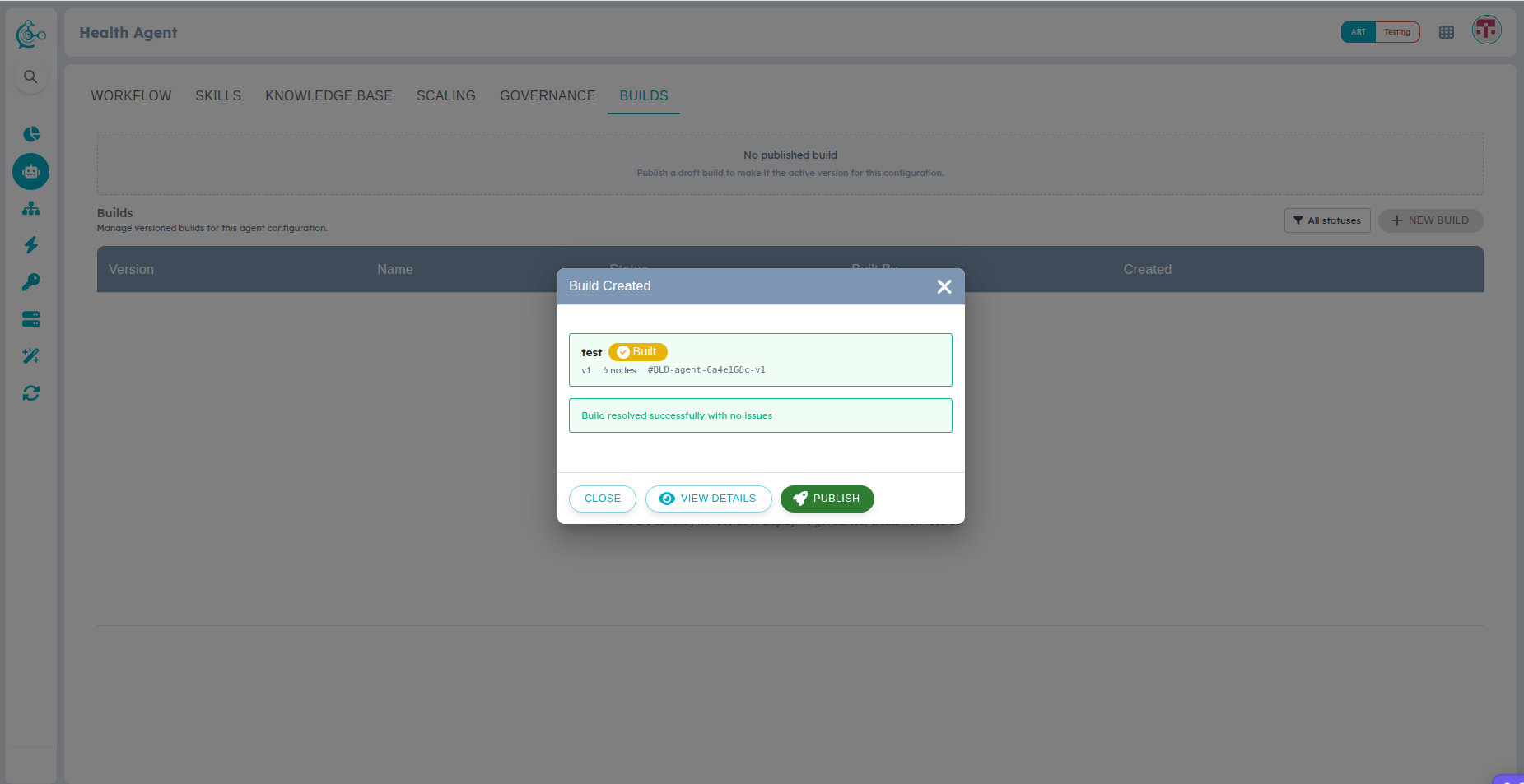 Figure 3: Publish Build