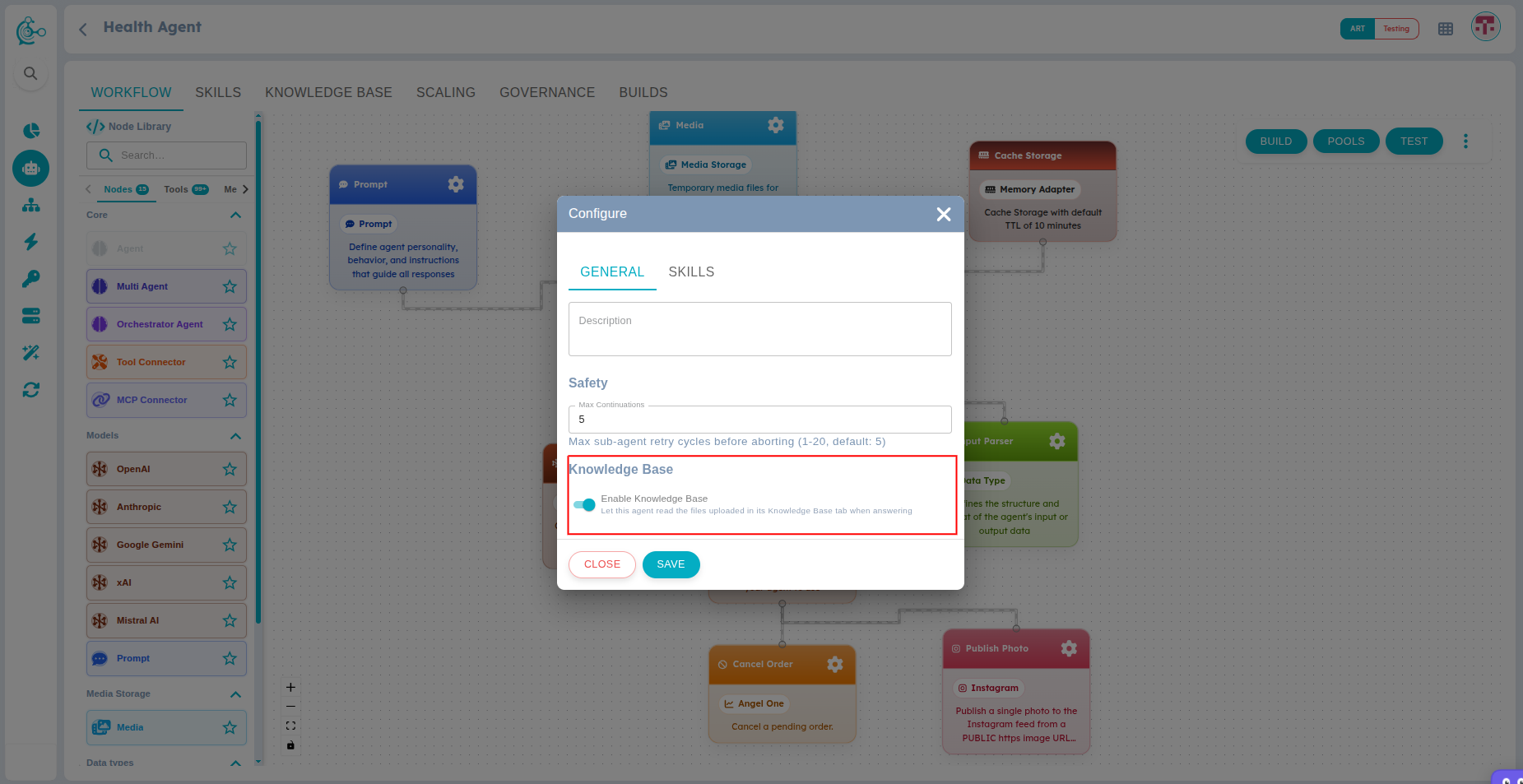 Figure 2: Enable Knowledge Base