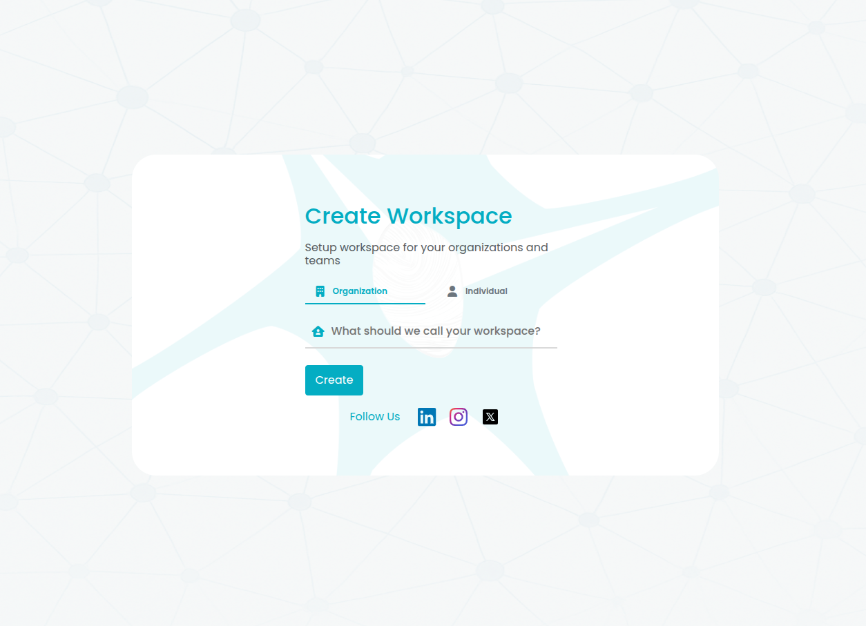 Figure 2: Add workspace page