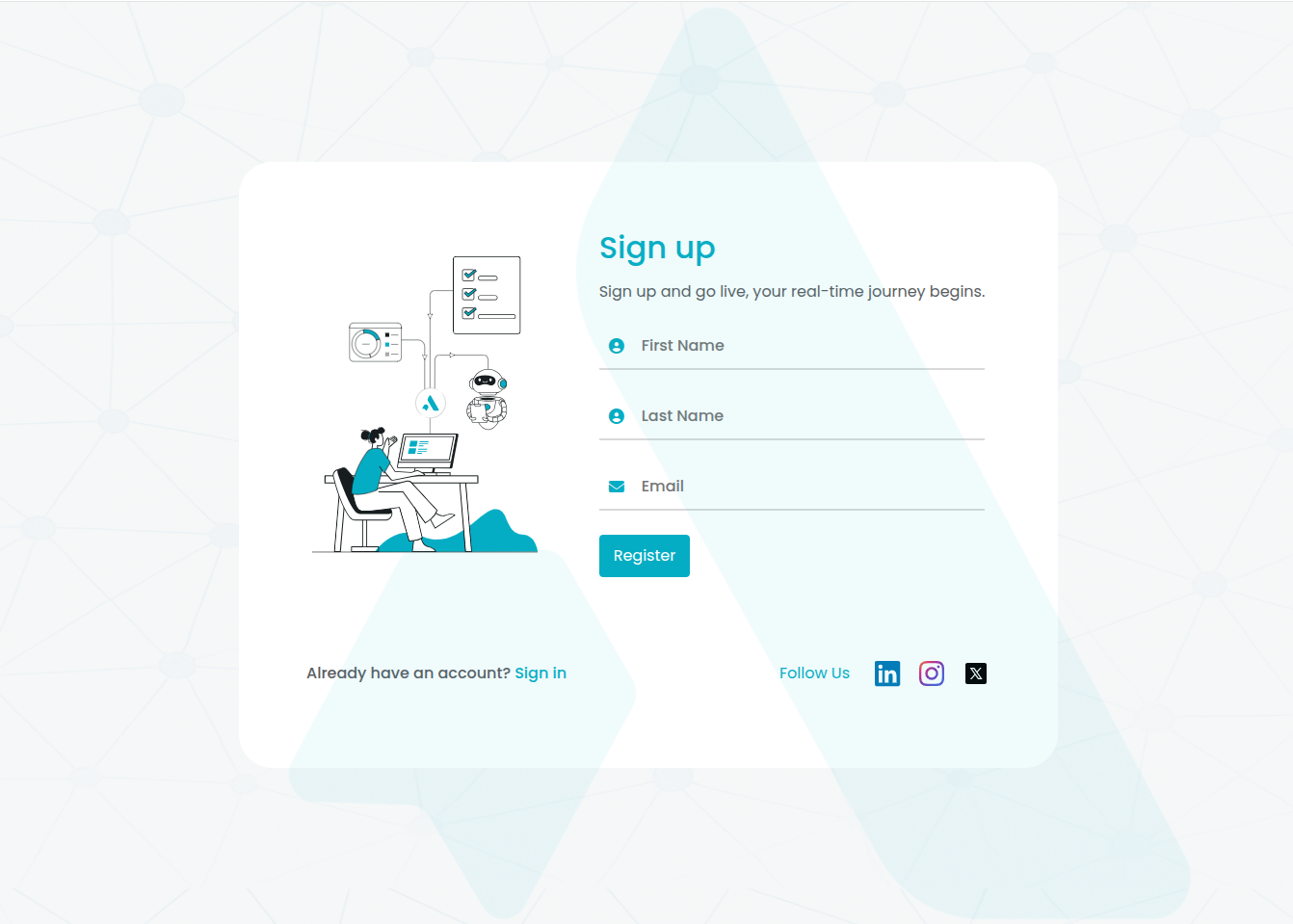 Figure 1: Sign-up page